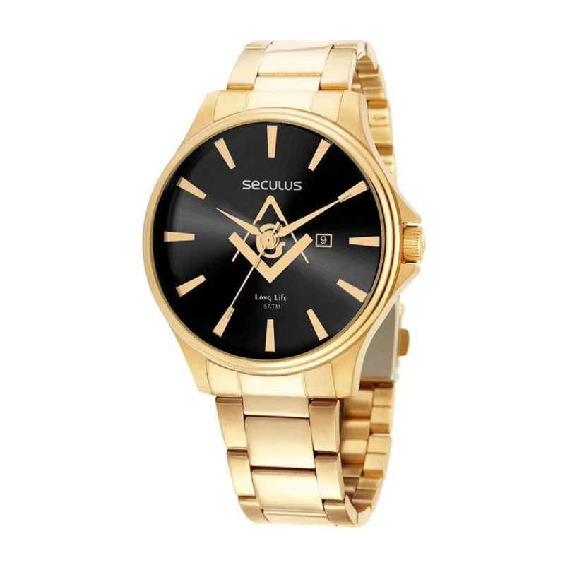 Relógio Seculus Masculino Maçonaria 44116GPSVDA2 - Seculus
