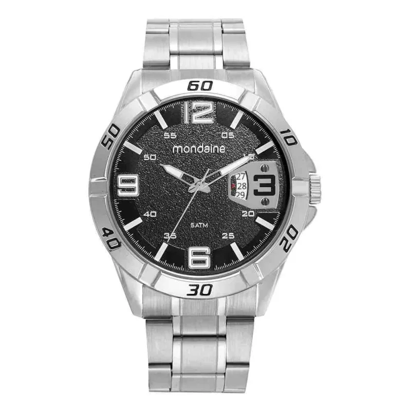Relógio Mondaine Prata Calendário Masculino 32650G0Mvne1 - Mondaine - Relógios E Joias