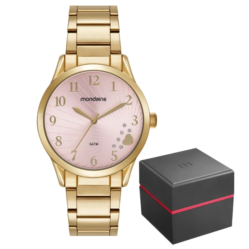 Relógio Analógico Feminino Mondaine Dourado 99765LPMVDE3 - Mondaine