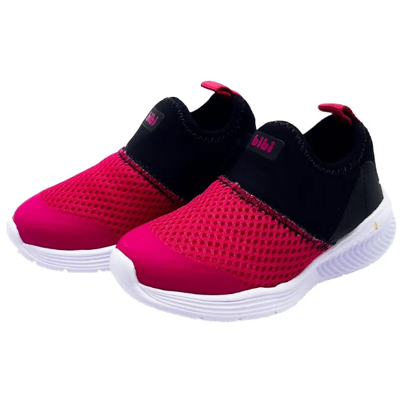 Tênis Infantil Bibi Fly Baby Tecido Preto/Pink V21 1136047 - Rosa - 20