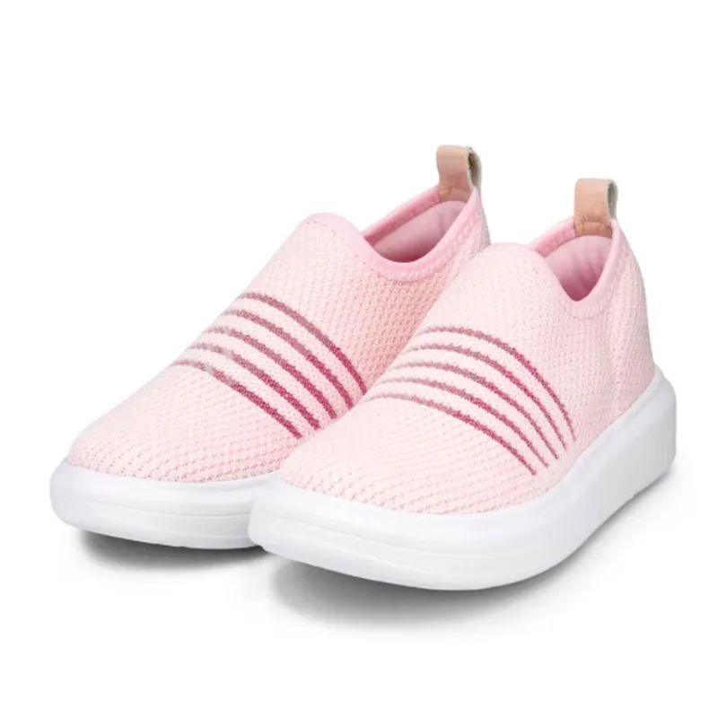 Tênis Infantil Bibi Glam Rosa De Knit 1109082 - Rosa Claro - 37