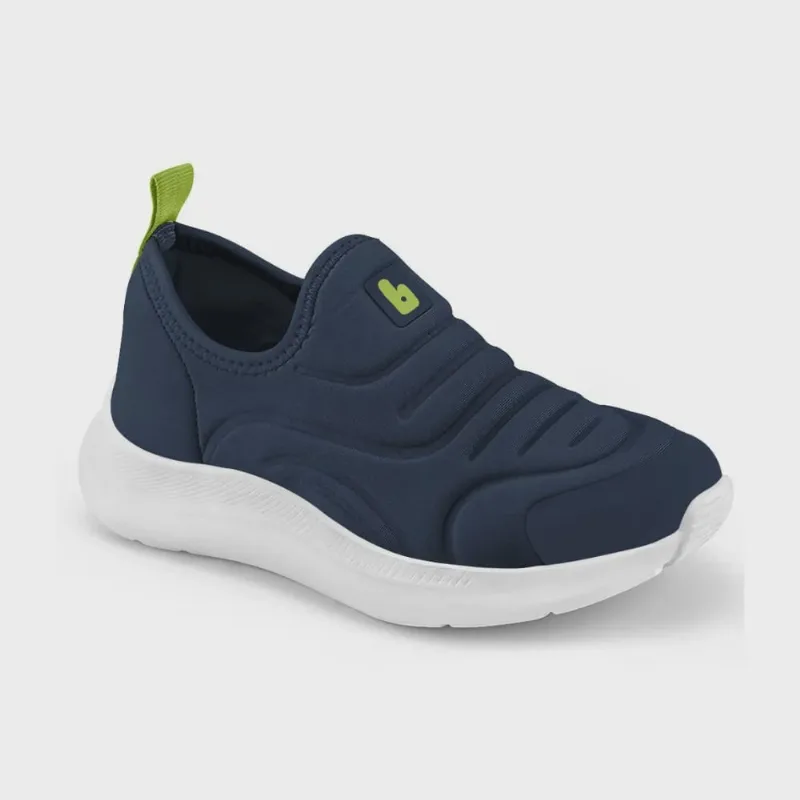 Tênis Infantil Bibi Action Azul Naval Com Amarelo