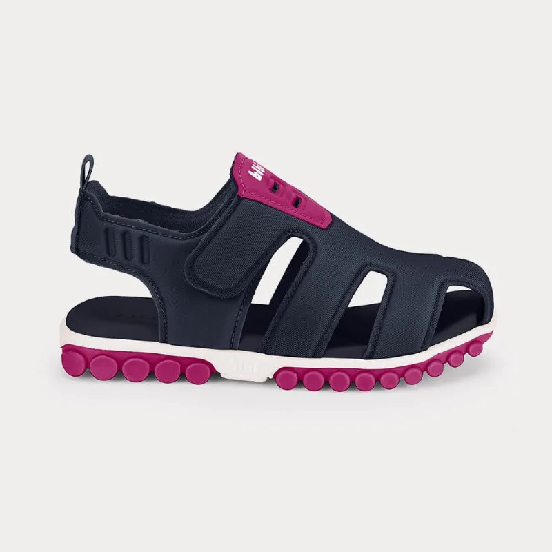 Sandália Infantil Bibi Summer Roller Sport 2.0 Azul Marinho com Rosa 24
