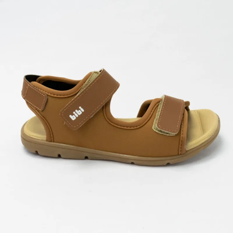 Sandália Bibi 1101166 Basic Tecido com Velcro Caramelo