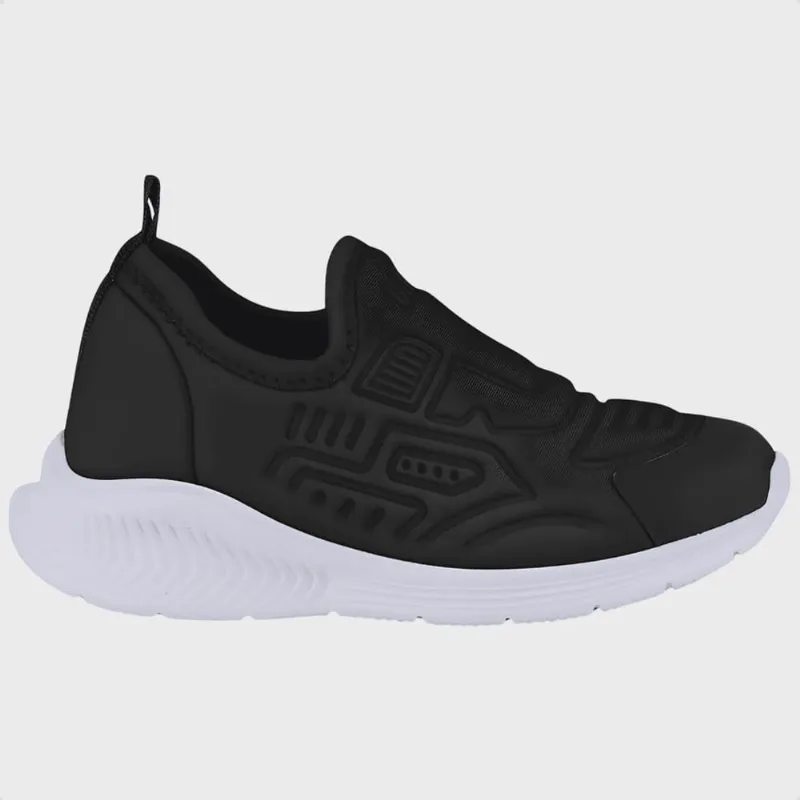 Tênis Infantil Bibi Fly Baby Ii Preto Anatômico Confortável Leve Flexível