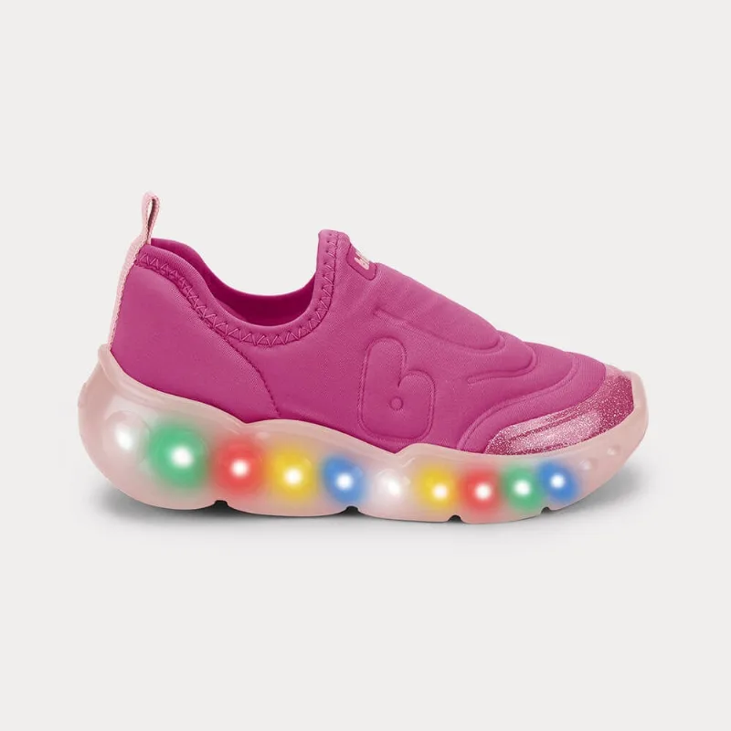 Tênis Infantil Bibi Roller Celebration 3.0 LED Rosa 31