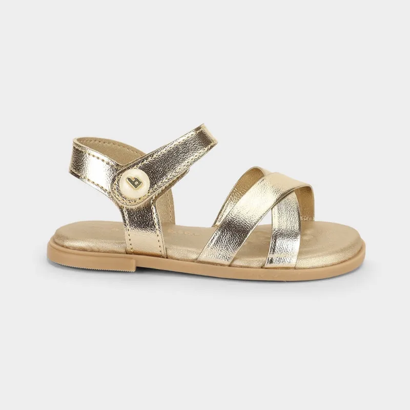 Sandália Infantil Bibi Shine Mini Dourada 26 - Calçados Bibi
