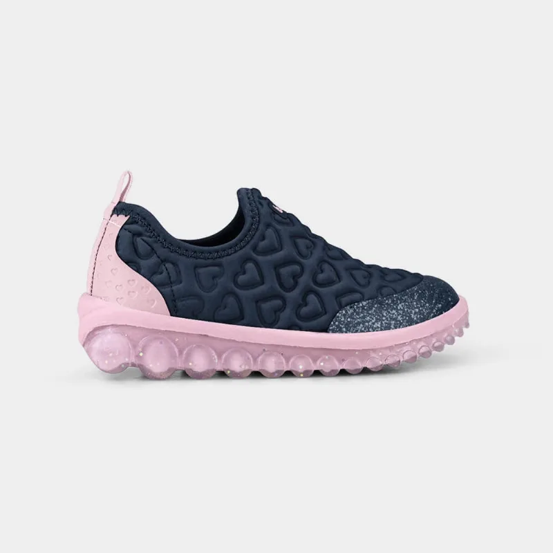 Tênis Infantil Bibi Roller 2.0 Azul e Rosa de Coração 29