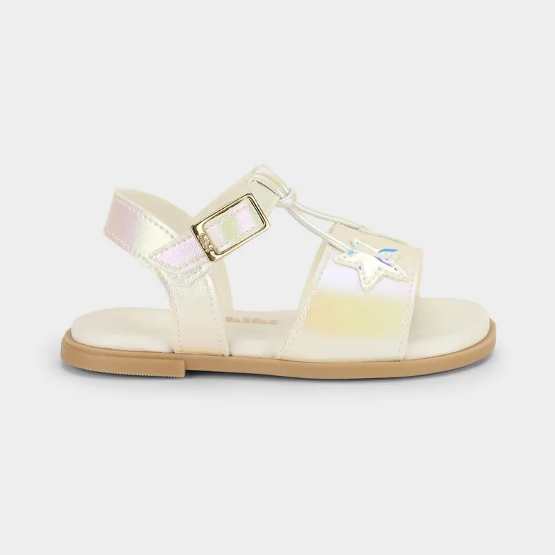 Sandália Infantil Bibi Shine Mini Branca Perolizada 24