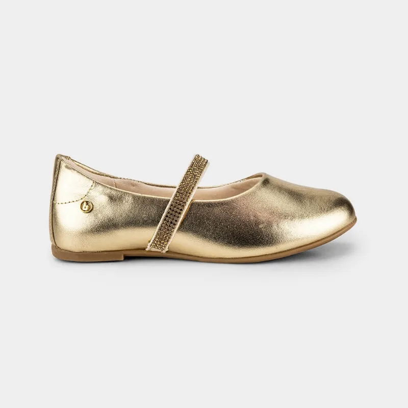 Sapatilha Infantil Bibi Ballerina Basic Dourada com Brilho 24