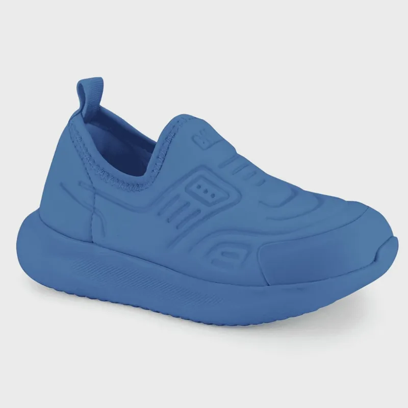 Tênis Infantil Bibi Flash Baby Calce Fácil Confortável Azul