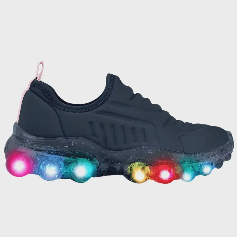 Tênis Infantil Bibi Roller Celebration Calce Fácil Luz Led Pisca Pisca Marinho - Calçados Bibi