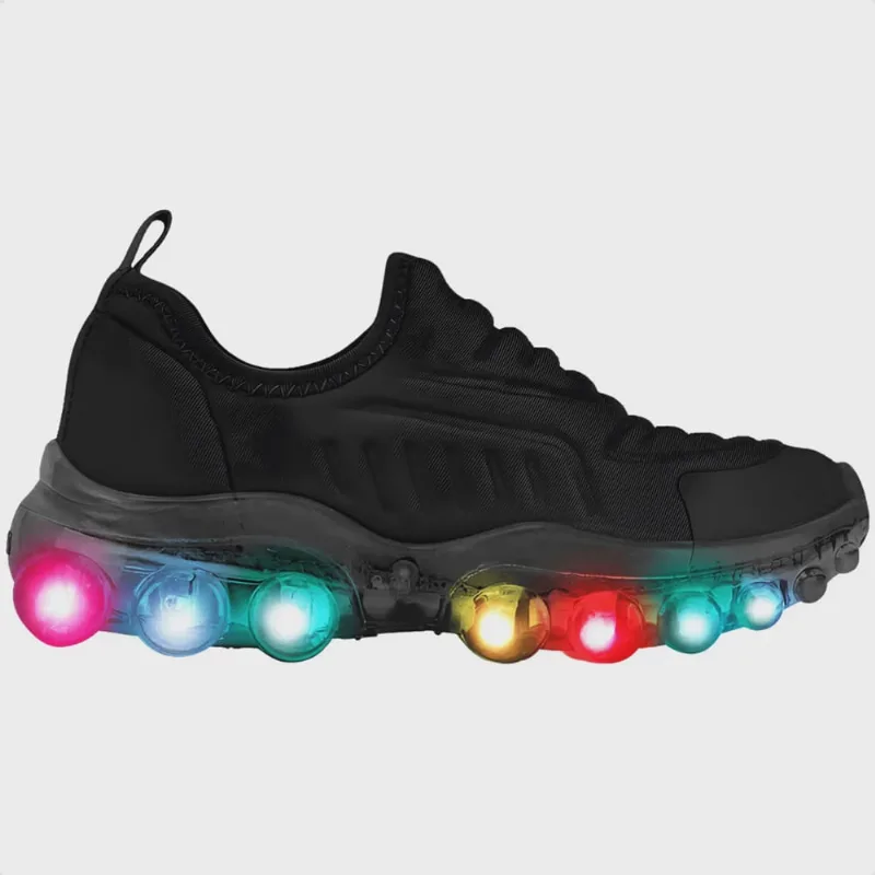 Tênis Infantil Bibi Roller Celebration Calce Fácil Luz Led Pisca Pisca Preto