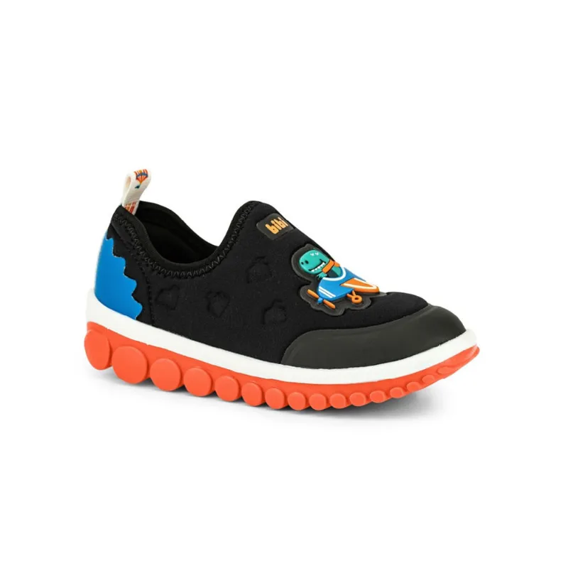 Tênis Infantil Bibi Roller 2.0 Preto com Fire de Dino