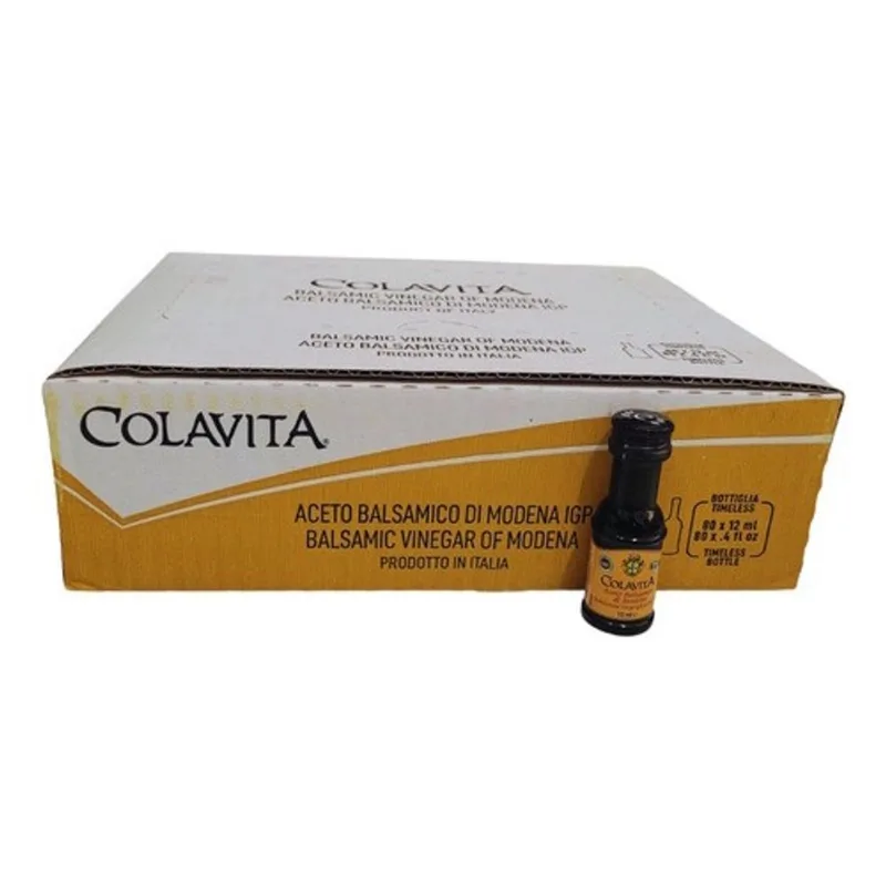 Caixa 80 Un Mini Aceto Balsâmico 12ml Colavita - Importado