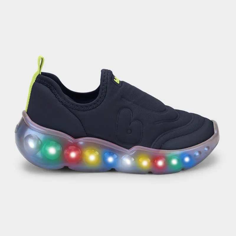 Tênis Infantil de Luz Bibi Roller Celebration 3.0 Azul Marinho com Verde 29