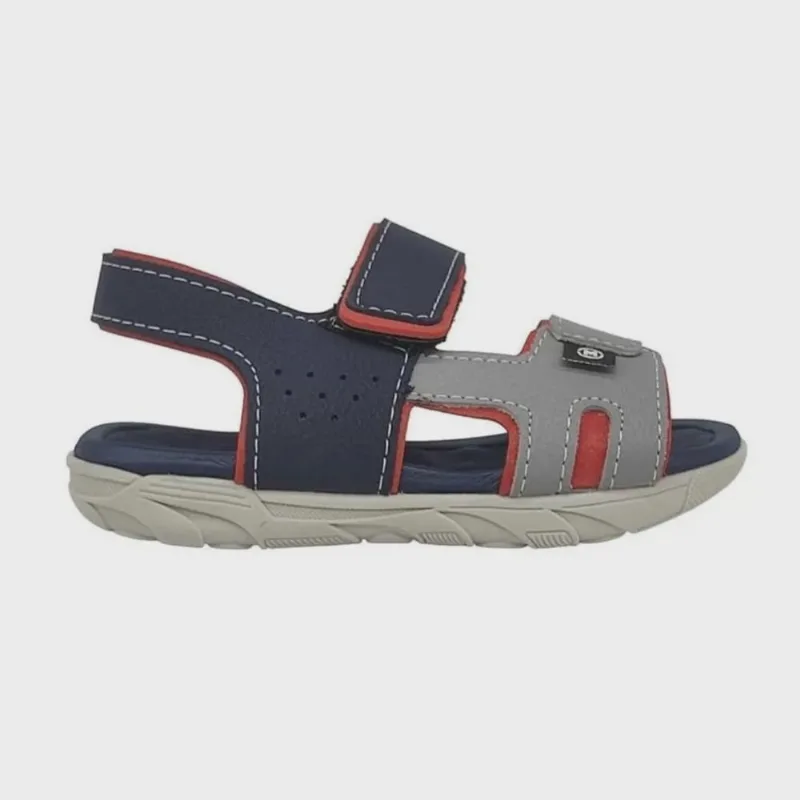Sandália Molekinho Papete Infantil Conforto Azul Marinho Cinza Vermelho