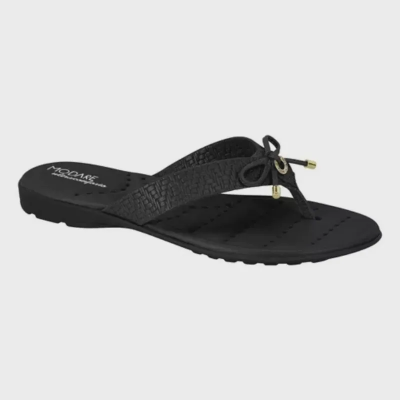 Tamanco Rasteiro Modare Casual Ultraconforto Feminina Preto