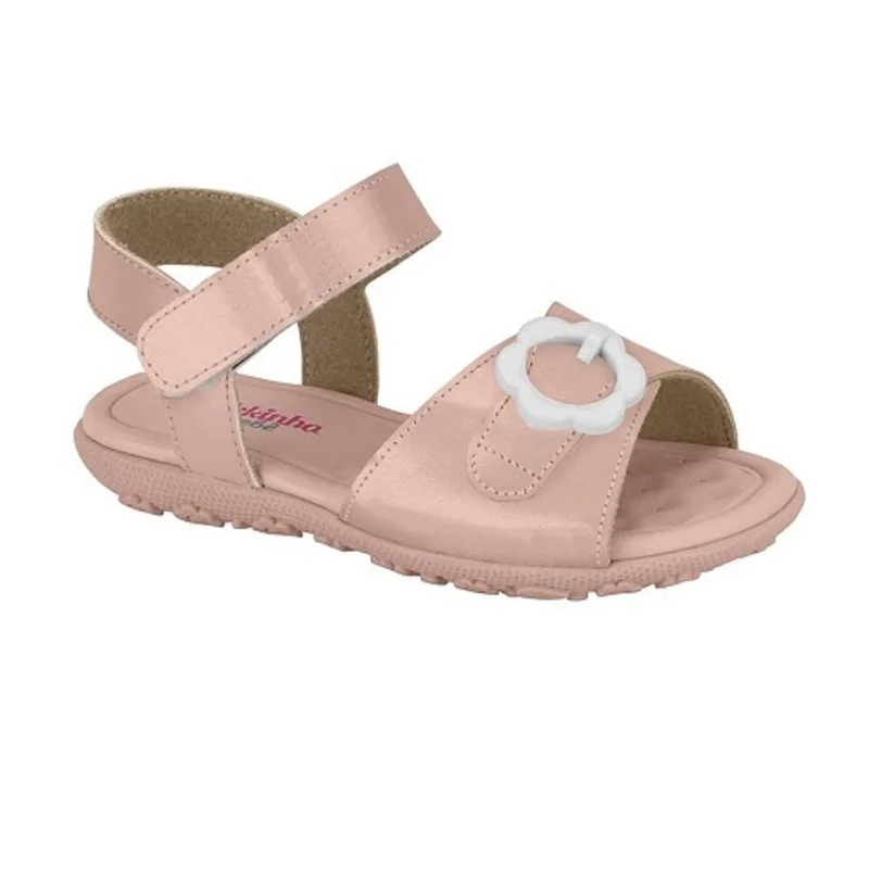 Sandália Infantil Molekinha Napa Perola Neo Rosa 2121.124