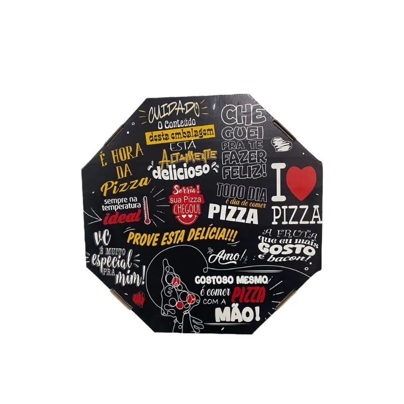 Caixa broto preta delivery pizza 20 unidades