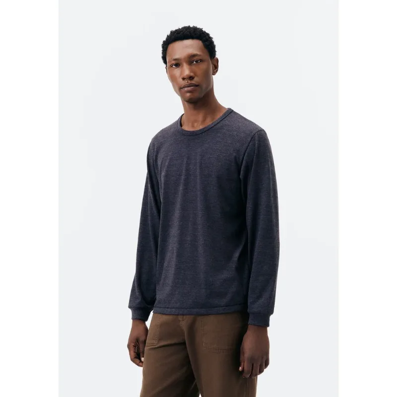 Camiseta Básica Masculina Manga Longa Slim - Cinza G
