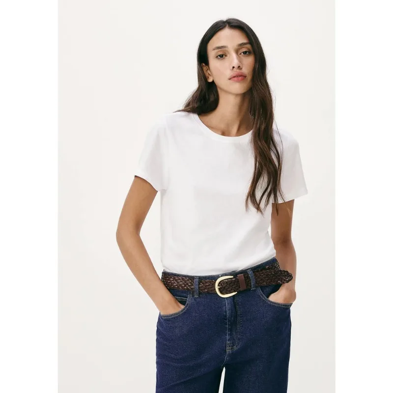 Camiseta Básica Feminina Slim World - Branco XP