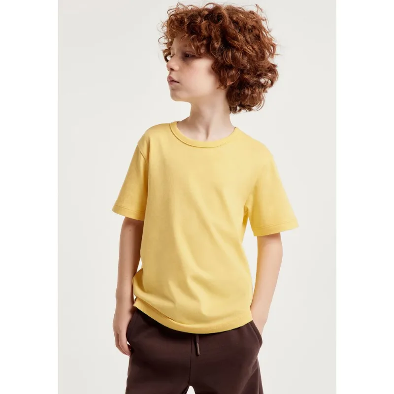 Camiseta Básica Infantil Unissex Regular - Amarelo 003