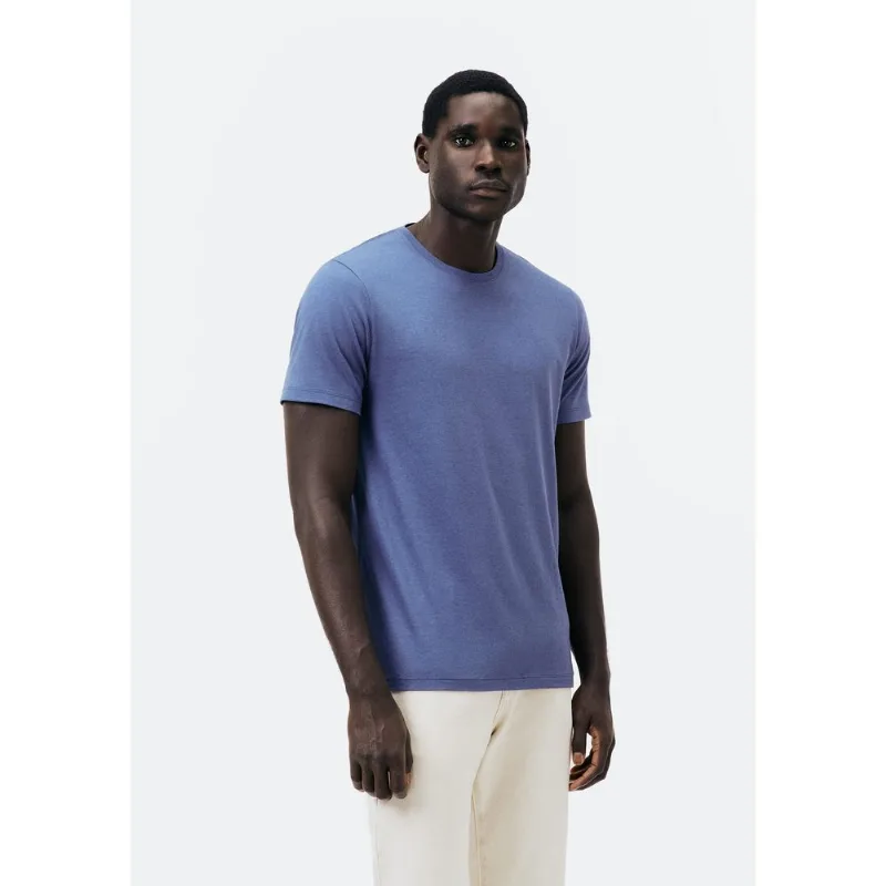 Camiseta Básica Masculina Manga Curta Em Malha H+ - Azul G
