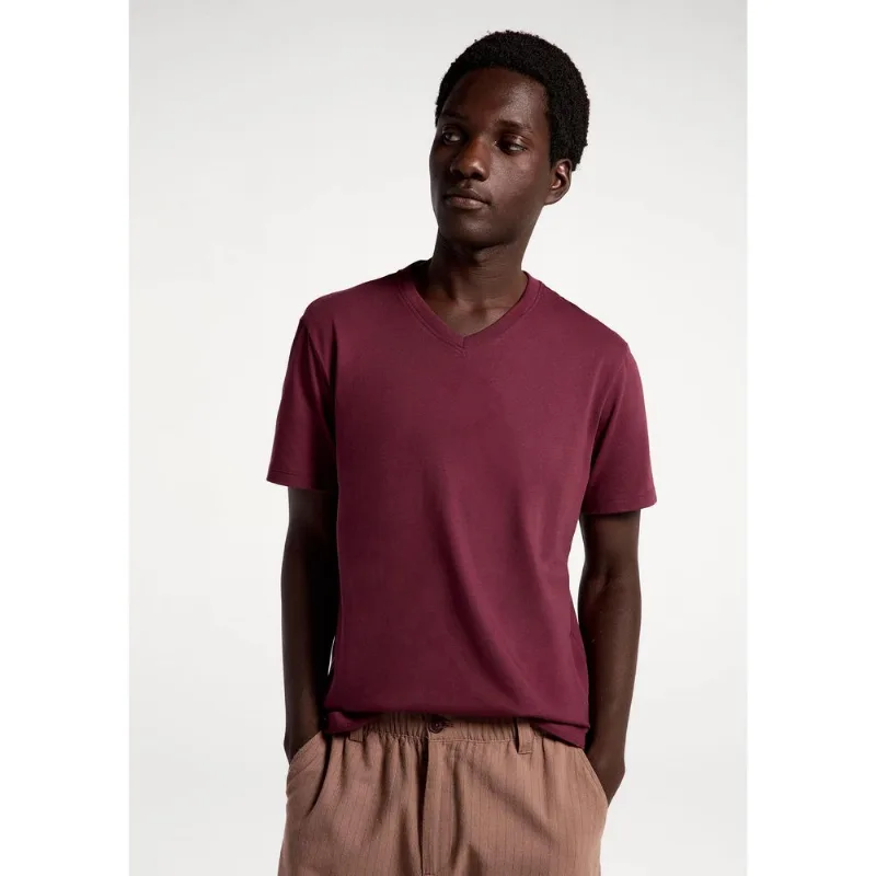 Camiseta Básica Masculina Manga Curta Gola V World - Vermelho P