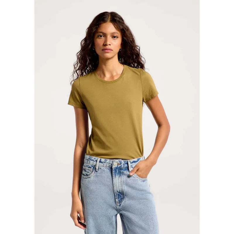 Camiseta Básica Feminina Slim World - Verde G