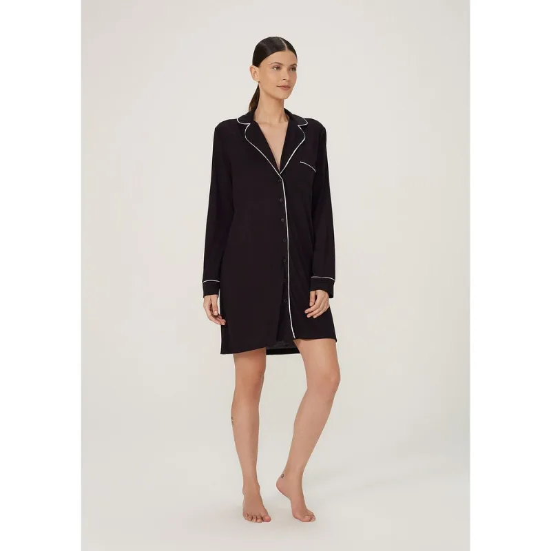 Camisola Manga Longa Em Malha De Viscose - Preto M