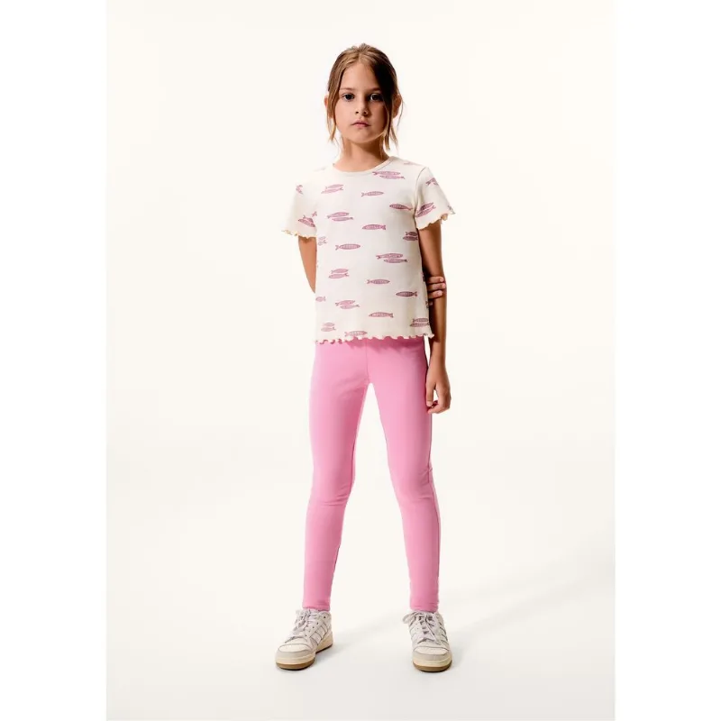Calça Legging Básica Infantil Menina Tradicional - Rosa 010