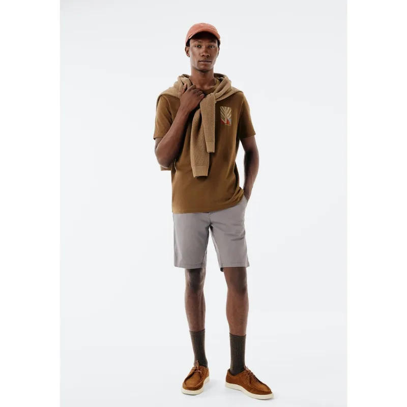 Bermuda Básica Masculina Chino Reta Em Sarja - Cinza 038