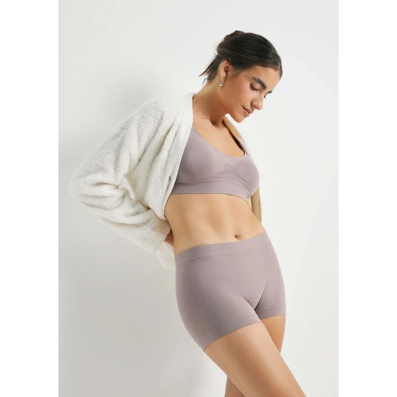 Calcinha Boyshorts Sem Costura - Rosa M