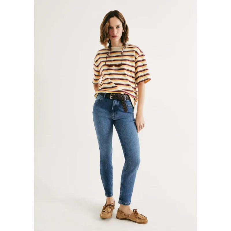 Calça Jeans Básica Feminina Cintura Média Skinny - Azul 048