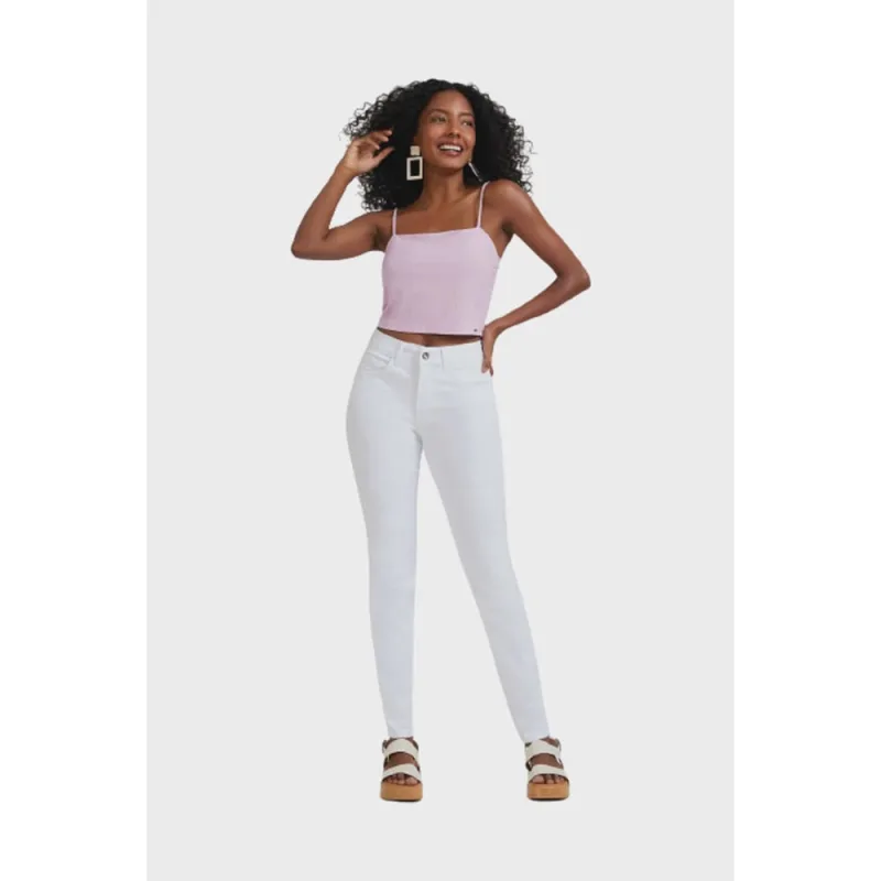 Calça Sarja Lunender Skinny Sempre Branco - Não Disponível