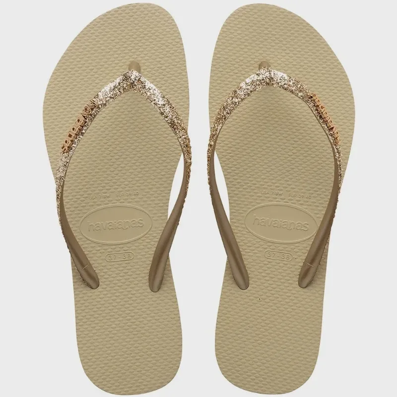 Sandálias Havaianas Slim Glitter ii Areia 41/42