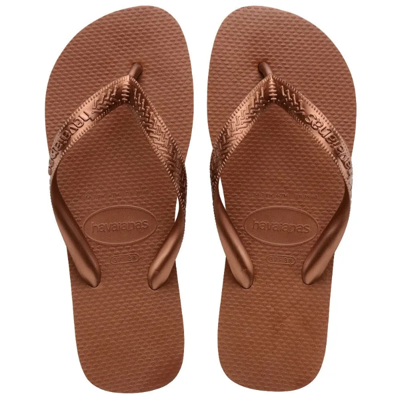 Sandália Adulto Havaianas Top Tiras Ferrugem Cobre Metálico 41-42