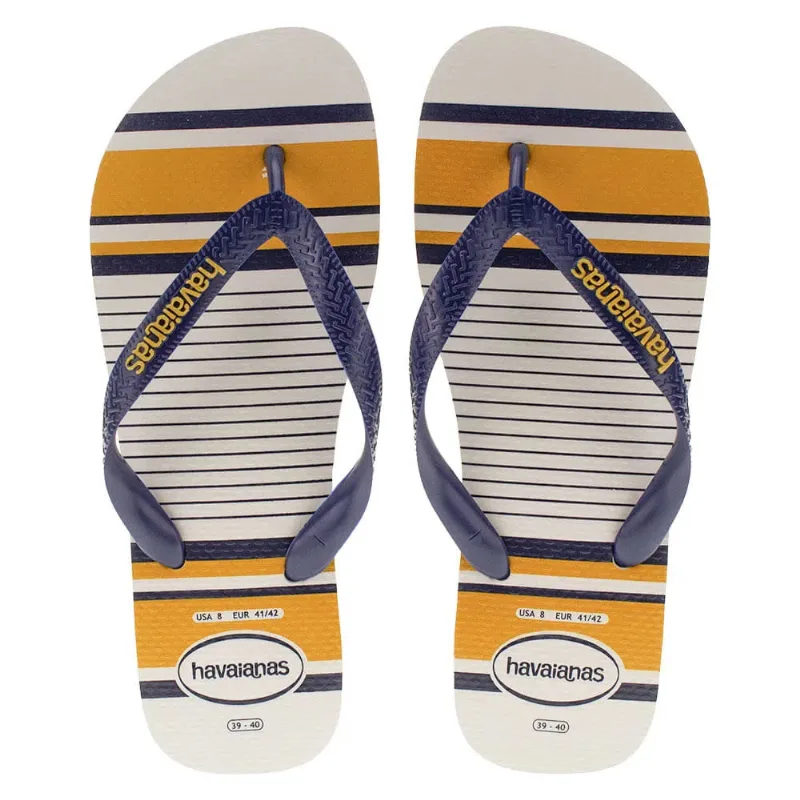 Sandália Havaianas Top Nautical 37/38 Branco e Marrom