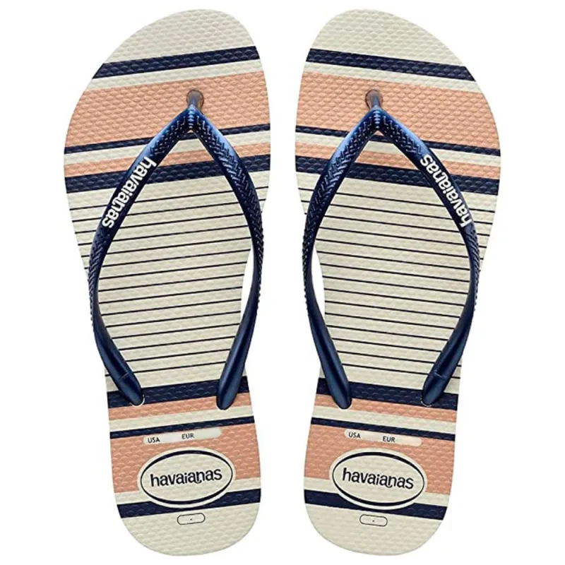 Sandália Havaianas Top Nautical Branco/Marrom 41/42