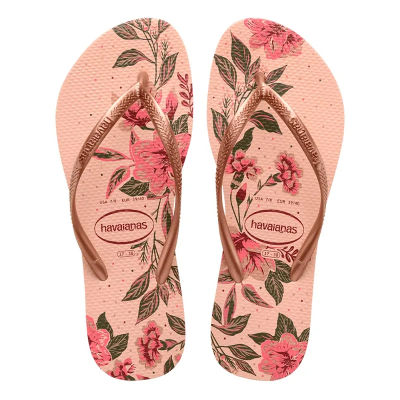 Sandália Havaianas Slim Organic Rosa Ballet Dourado Blush Tamanho 34/35 1 Par