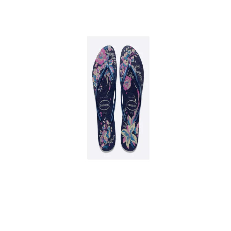 Chinelo de Dedo Havaianas Feminino Slim Organic Ashley Blue 39/40