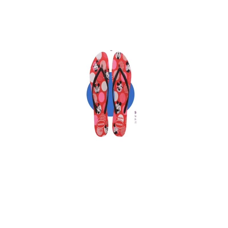 Sandália Havaianas Slim Disney Vermelho Crush/Preto 41/42