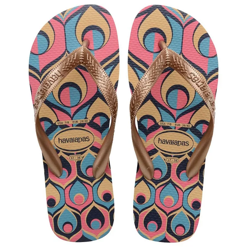 Chinelo Havaianas Feminino Dourado 39/40 - Havaianas