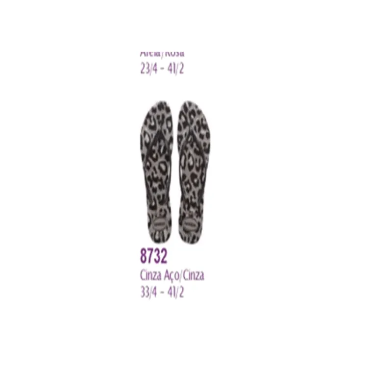 Chinelo de Dedo Havaianas Feminino Slim Animals Cinza 33/34