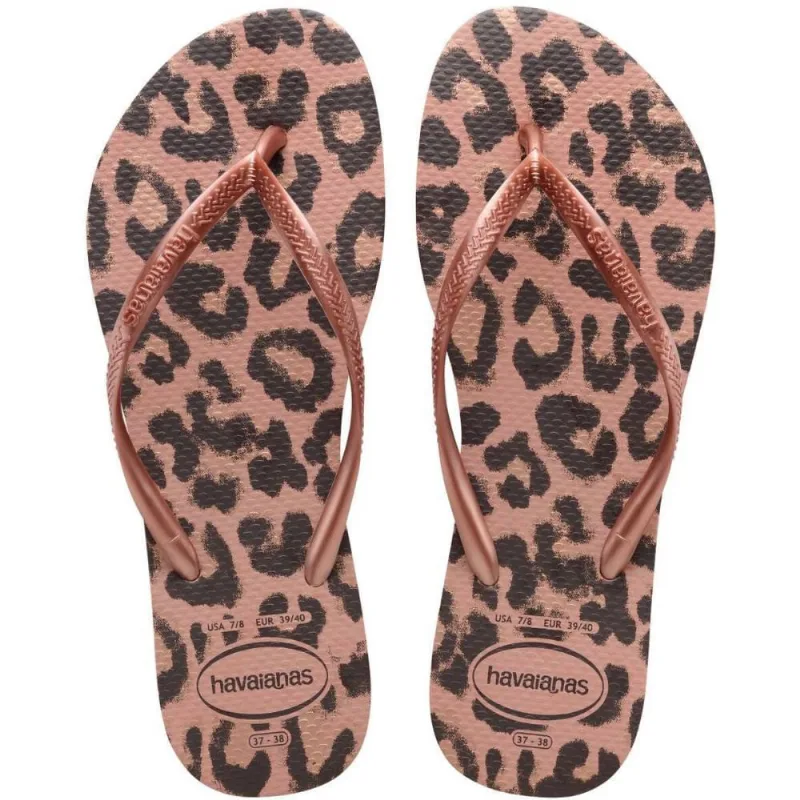 Chinelo Havaianas Feminino Slim Animals 33/4 Rosa