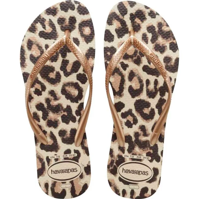 Sandália Animals Havaianas 35/36 Bege Par