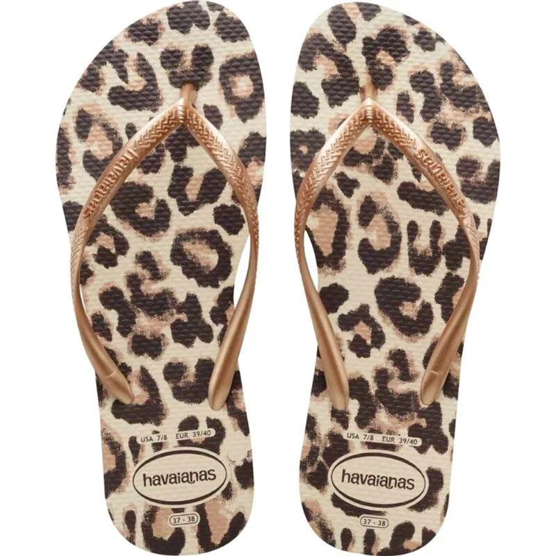 Sandália Animals Havaianas 37/38 Bege Par