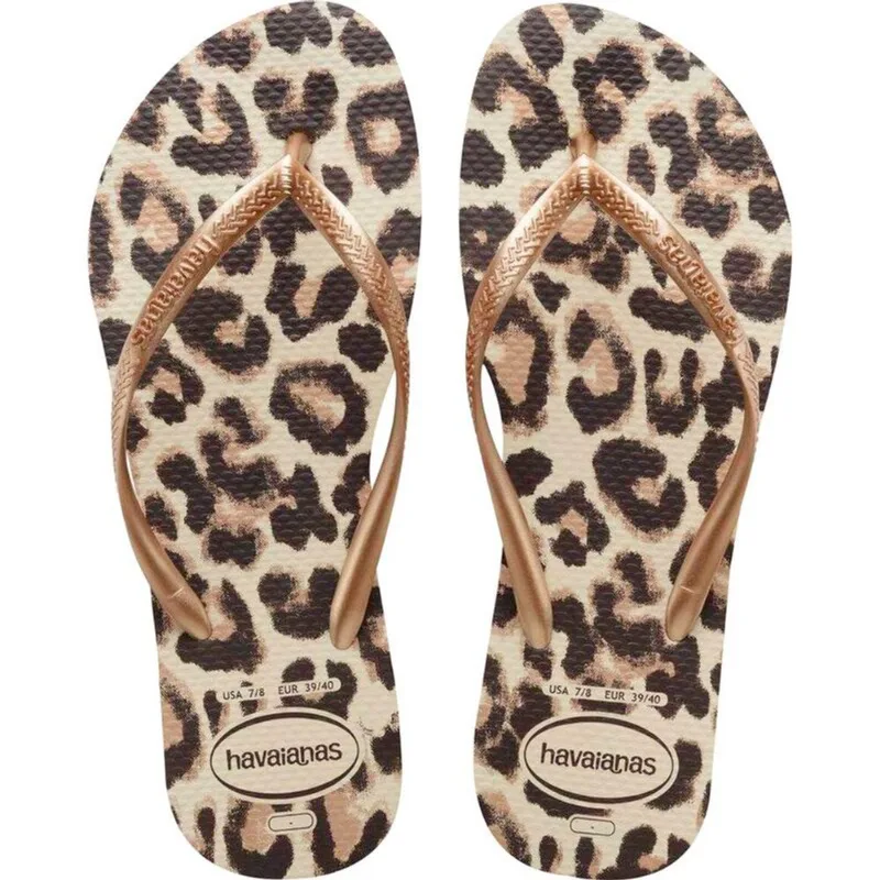 Sandália Animals Havaianas 39/40 Bege Par