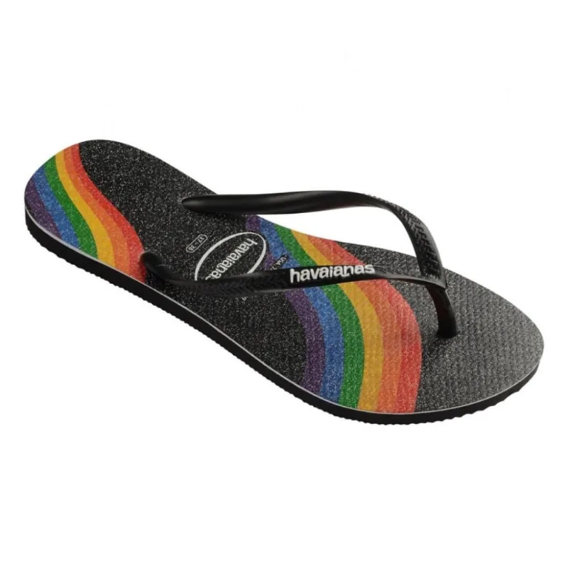 Sandália Havaianas Feminina Slim Pride Preto 33/34
